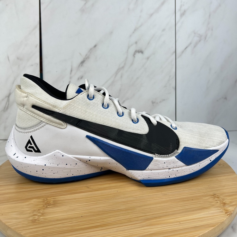 PROMO Nike Zoom Freak 2 Duke SOS Mens Size 11.5 White Black Royal Sneakers Shoes